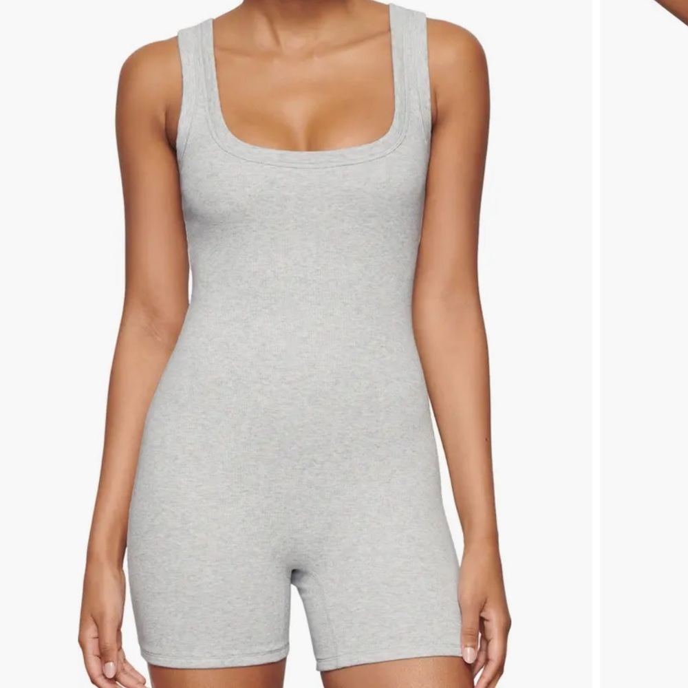 Stretch Cotton Rib Romper